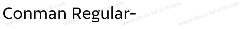 Conman Regular字体转换